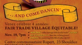 Poster / Affiche • Fair Trade Town Anniversary / Village équitable anniversaire